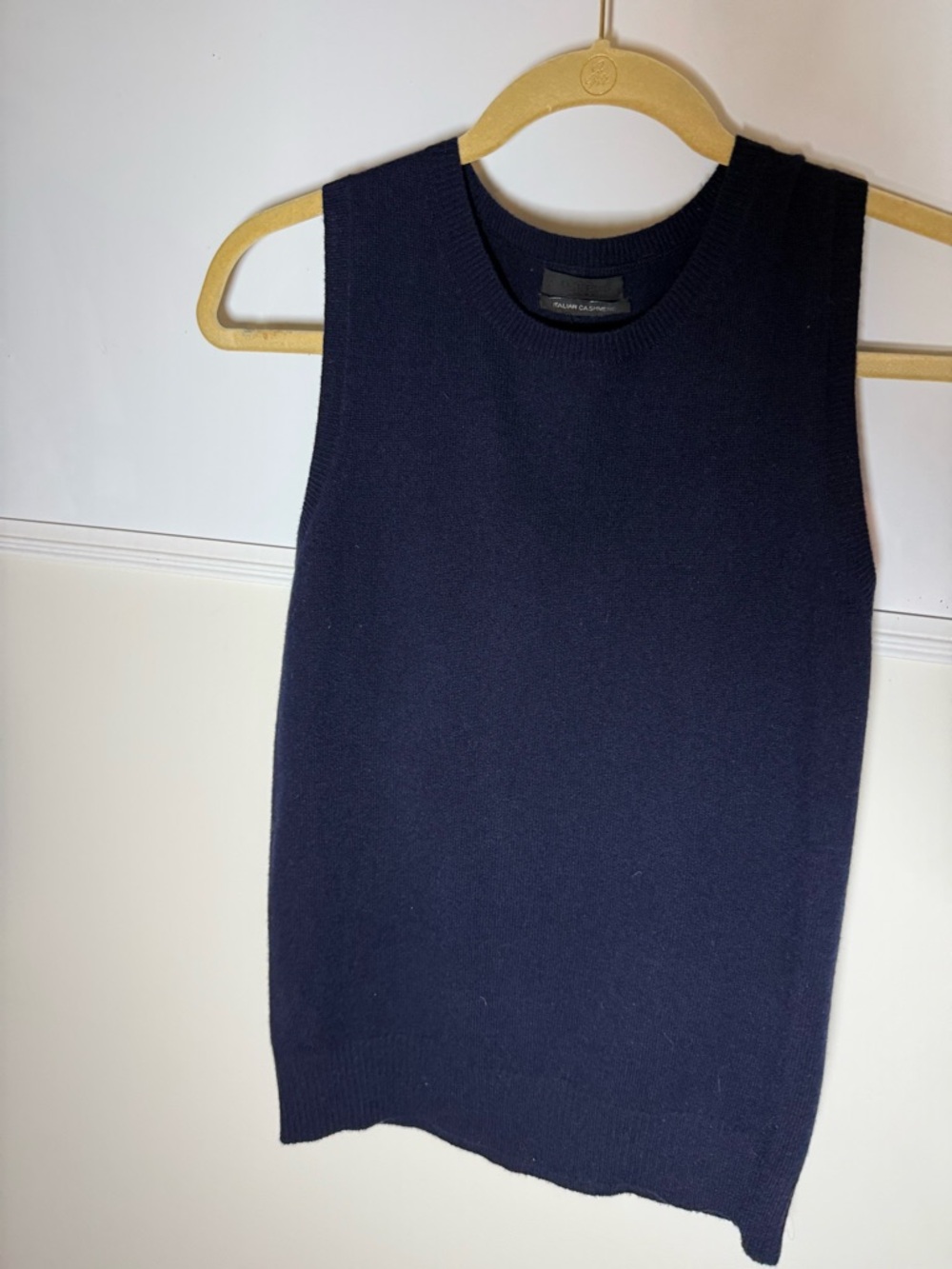 J. Crew Navy Italian cashmere Sleeveless Knit Tank Top and matching cardigan set